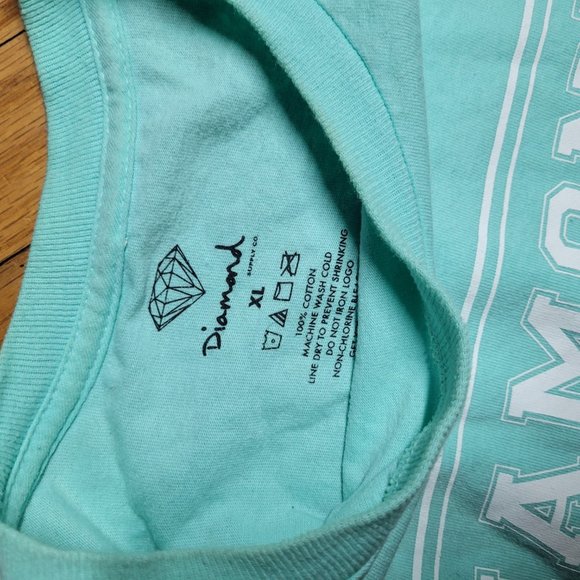 DIAMOND SUPPLY CO T-Shirt | Mint Green | XL - Picture 2 of 3
